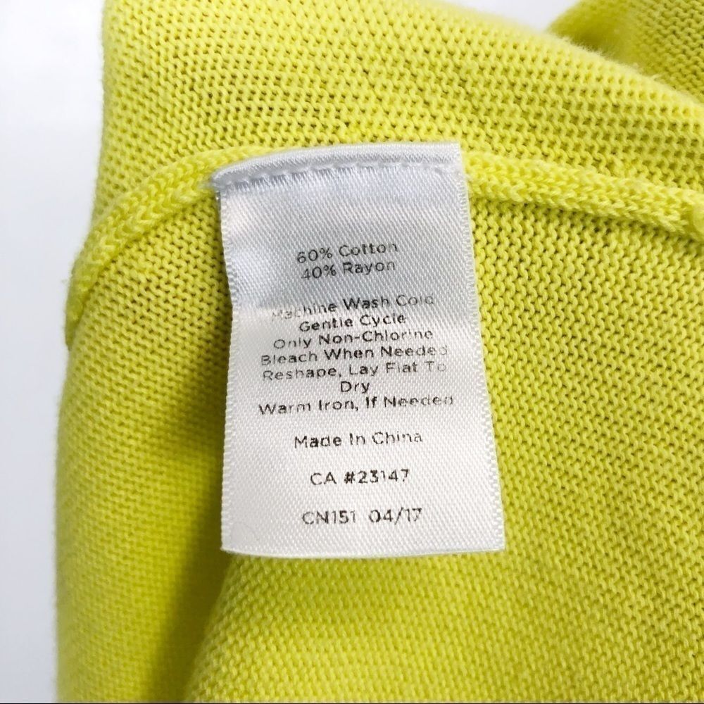 Talbots | Yellow Lace-up Shoulder Sweater - Picture 5 of 5